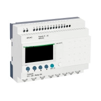 SCHNEIDER ELECTRIC Compact smart relay, Zelio Logic SR2 SR3, 20 IO, 48V AC, no clock, display