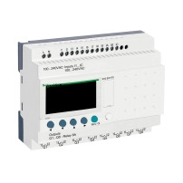 SCHNEIDER ELECTRIC Compact smart relay, Zelio Logic, 20 I/O, 100..240V AC, clock, display