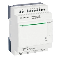 SCHNEIDER ELECTRIC compact smart relay, Zelio Logic, 10 IO, 100-240VAC, no clock, no display