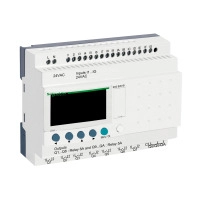 SCHNEIDER ELECTRIC Smart relay, Zelio Logic, 24 I/O, 24V AC, clock, display