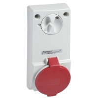 Индустриален контакт с блокировка, Mureva PK, монтаж в табло, 16A, 3P+N+E, 500V, IP44
