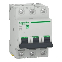 Миниатютен прекъсвач (MCB), Easy9, 3P, 20A, B крива, 6000A (IEC/EN 60898-1)