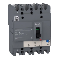прекъсвач EasyPact CVS100BS, 25 kA, 415 VAC, 50 A номинален, термомагнитно TM-D изключващо у-во, 4P 3d