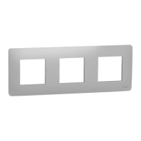 SCHNEIDER ELECTRIC Cover frame New Unica 1 gang, 1x2 modules, white