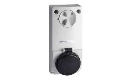 SCHNEIDER ELECTRIC Interlocked socket Unika, 32A, 3P+N+E, 380..415V AC, IP44, panel