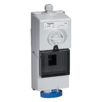 Индустриален контакт за монтаж в табло, Mureva PK, прав, 32A, 3P, 20…25V, IP44