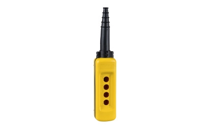 SCHNEIDER ELECTRIC Empty pendant control station, plastic, yellow, 8 cut outs