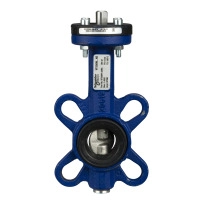 VF208W Butterfly Valve, 2-Way, DN32, Wafer Flanged, 316 Stainless Steel Disc, EPDM Liner, Kvs 26.5 m?/h, Max ?P 600 kPa