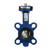 VF208W Butterfly Valve, 2-Way, DN40, Wafer Flanged, 316 Stainless Steel Disc, EPDM Liner, Kvs 50 m?/h, Max ?P 600 kPa