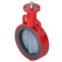 VF209W High Pressure Butterfly Valve, 2-Way, DN65, Wafer Flanged, Nylon Disc, EPDM Liner, Kvs 243 m?/h, Max ?P 1200 kPa