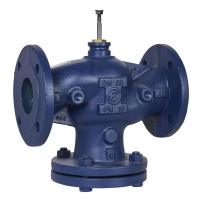 VG221F Globe Valve, 2-Way, DN80, Kvs 100 m?/h, ISO Flanged,  Brass Plug, EPDM Seals, Stem Up Closed.