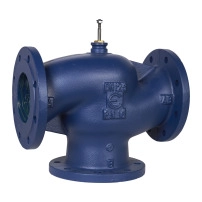 VG311F Globe Valve, 3-Way, DN150, Flanged, Kvs 300 m?/h, Cast Iron Body and Seat, Brass Plug.