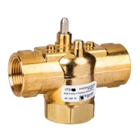 Erie Zone Valve, 3-Way, PN16, DN20 (3/4"), Rp Thread, Kvs 6.5 m?/h (Cv 7.5), Pop-Top Actuator Connection, Brass Body