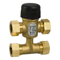 VZ408C Zone Valve, 3-Way with Bypass, PN16, DN15, 15 mm O/D Compression, Kvs 1.6 m?/h, 2.5 mm Stroke.