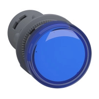 Easy Harmony XA2E, Сигнална лампа за машини, пластмаса, син, Ø22, вграден LED, винтови клеми, 30 V AC/DC