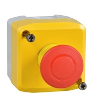 SCHNEIDER ELECTRIC Control station, 1 red mushroom head emerg. stop push button 40mm, push pull 1NC