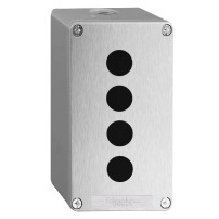 Harmony XAP, Empty control station, zinc alloy, grey, 4 cut-outs, O22, 175 x 80 x 51.5 mm