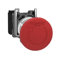 SCHNEIDER ELECTRIC Emerg.stop switching off, red mushroom,22mm, trigger latching turn to release,1NC