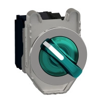 Ill SS metal green 30mm 2pos 24V