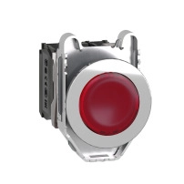 Вгр. червен свет.бутон FLUSH CAPS ILL PB BL LED 24V 1NO 1NC