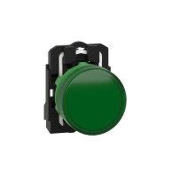SCHNEIDER ELECTRIC Green complete pilot light Ø22 plain lens with integral LED 24V