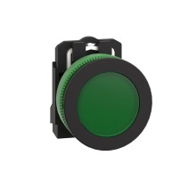 Pilot Light green flush LED 230V