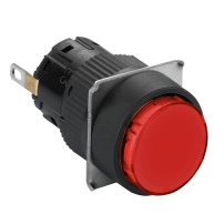 Кръгла сигнална лампа O16 - IP65 - червен - вграден LED 24VDC поляризирана