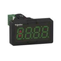 SCHNEIDER ELECTRIC Digital panel meter, plastic, black, 22mm, 4 digit green LED display, 4-20mA input