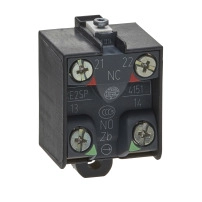 SCHNEIDER ELECTRIC Contact block, for 1 or 2 step foot switch, 1NC+1NO, snap action