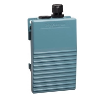 Harmony XPE, Single foot switch, metal, blue, without cover, 1 step, 2 contacts 1 NC+NO, protection against dust