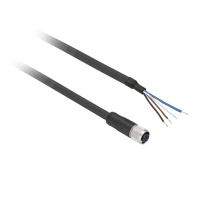 FEMALE, M8, 4PIN, STRAIGHT PREWIRED CONN