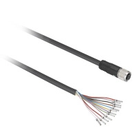 CONNECTOR M12 FEMAL SHIELDED 12WIRES, ST