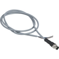 PRE-WIRED CONNECTOR, PVC, MALE, M12, 4 P