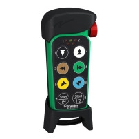 SCHNEIDER ELECTRIC Remote control eXLhoist compact Harmony eXLhoist, 6 motion push buttons, 2 auxiliary push buttons, LED