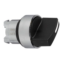 SCHNEIDER ELECTRIC Selector switch head, metal, black, 22mm, 2 positions, spring return