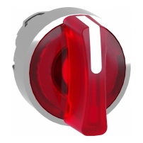 SCHNEIDER ELECTRIC Head for illuminated selector switch, red handle, 22mm, LED, 3 pos., stay put