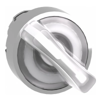 SCHNEIDER ELECTRIC Head for illuminated selector switch, LED, white, 22mm, 2 pos., spring return