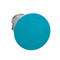 Head PB metal blue mushr 40mm push