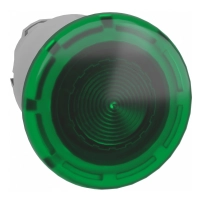 SCHNEIDER ELECTRIC Head for illuminated push button, green mushroom 40mm, 22mm, LED, spring return