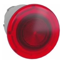 SCHNEIDER ELECTRIC Head for illuminated emergency switching off push button, metal, red mushroom 40mm, 22mm, universal LED, push-pull