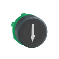 SCHNEIDER ELECTRIC Head for non illuminated push button, black, 22mm, spring return, DOWN ARROW