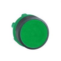SCHNEIDER ELECTRIC Push button head, plastic, flush, green, 22mm, spring return