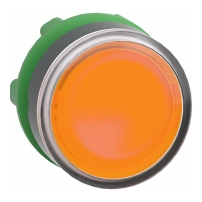 SCHNEIDER ELECTRIC Head for illuminated push button, plastic, orange flush, 22mm, LED