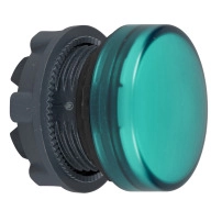 Pilot Light plast green plain lens BA9s