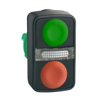 SCHNEIDER ELECTRIC Illuminated double-headed push button head, plastic, Ø22