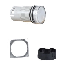 PILOT LIGHT HEAD DIAM 16 ROUND WHITE PLA