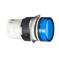PILOT LIGHT HEAD DIAM 16 ROUND BLUE PLAI