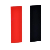 BLANK LEGEND PLATE BLACK/RED UNMARKED