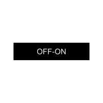 Legend plate, Easy Harmony XB2, black, 8x27mm, plastic, marked "OFF-ON"